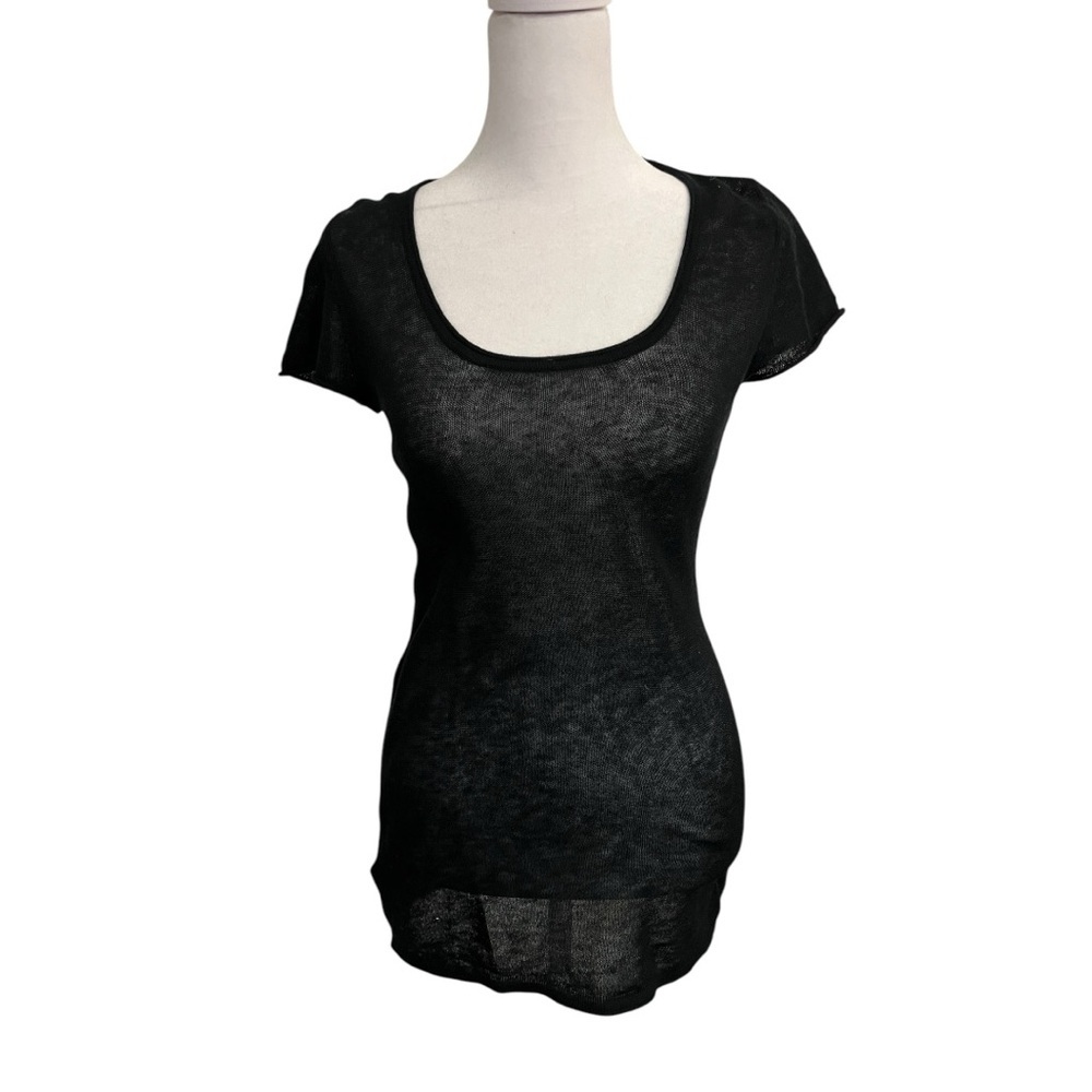 Black cotton cashmere blend  Women's Top